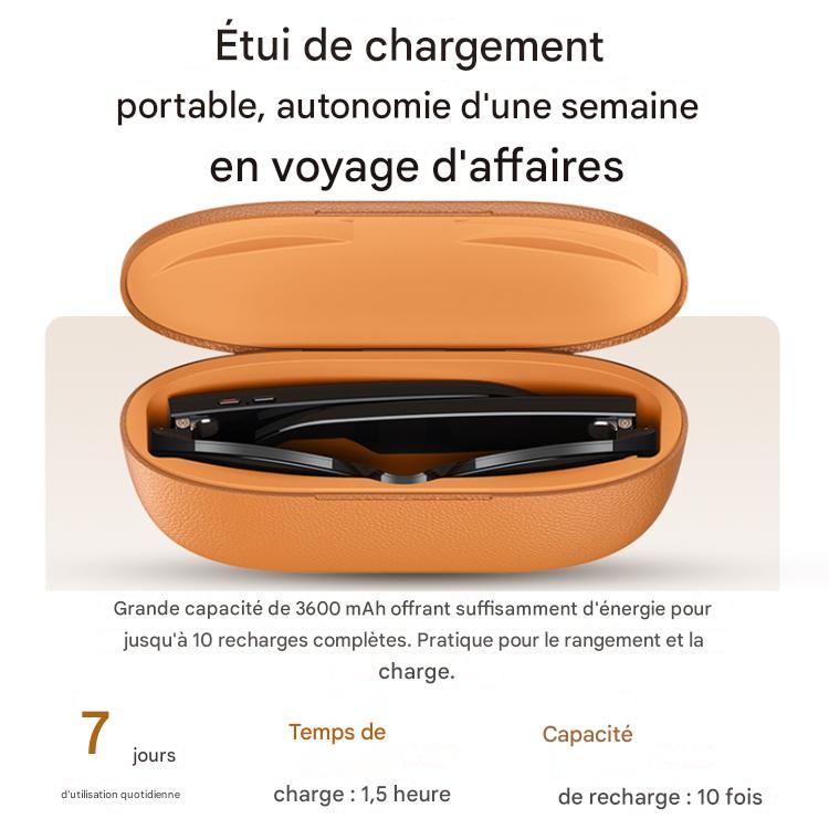 Lunettes avec Caméra 8MP M02 Ultra Noires - Lunettes Intelligentes IA Verres Photochromiques