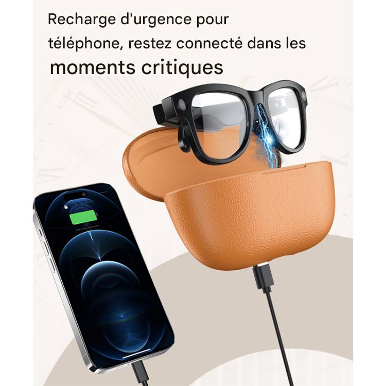 Lunettes avec Caméra 8MP M02 Ultra Noires - Lunettes Intelligentes IA Verres Photochromiques