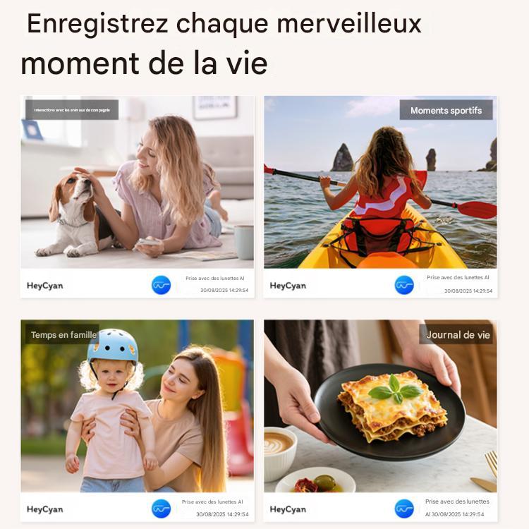 Lunettes avec Caméra 8MP M02 Ultra Noires - Lunettes Intelligentes IA Verres Photochromiques