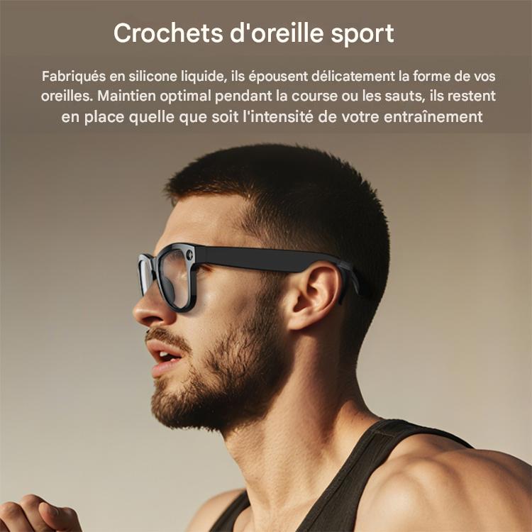 Lunettes avec Caméra 8MP M02 Ultra Noires - Lunettes Intelligentes IA Verres Photochromiques